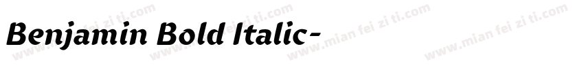 Benjamin Bold Italic字体转换